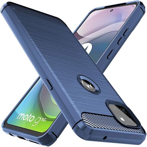 جراب Osophter لهاتف Moto One 5G Ace ممتص للصدمات من مطاط TPU المرن غطاء حماية للهاتف الخلوي لهاتف Motorola Moto One 5G UW Ace (أزرق داكن) in Kuwait