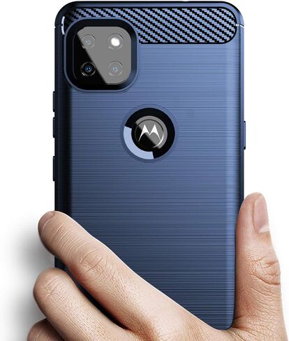 جراب Osophter لهاتف Moto One 5G Ace ممتص للصدمات من مطاط TPU المرن غطاء حماية للهاتف الخلوي لهاتف Motorola Moto One 5G UW Ace (أزرق داكن) in Kuwait