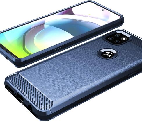 جراب Osophter لهاتف Moto One 5G Ace ممتص للصدمات من مطاط TPU المرن غطاء حماية للهاتف الخلوي لهاتف Motorola Moto One 5G UW Ace (أزرق داكن) in Kuwait