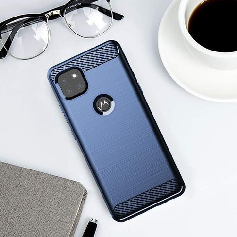 جراب Osophter لهاتف Moto One 5G Ace ممتص للصدمات من مطاط TPU المرن غطاء حماية للهاتف الخلوي لهاتف Motorola Moto One 5G UW Ace (أزرق داكن) in Kuwait
