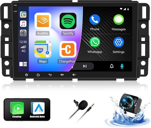 2+64G Android Car Stereo for Chevrolet/GMC/Buick/Hummer with Carplay Android Auto Mirror Link 8 inch Touchscreen FM RDS HiFi Bluetooth WiFi GPS+Camera & MIC in Saudi Arabia