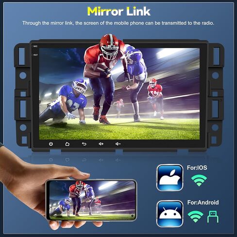 2+64G Android Car Stereo for Chevrolet/GMC/Buick/Hummer with Carplay Android Auto Mirror Link 8 inch Touchscreen FM RDS HiFi Bluetooth WiFi GPS+Camera & MIC in Saudi Arabia