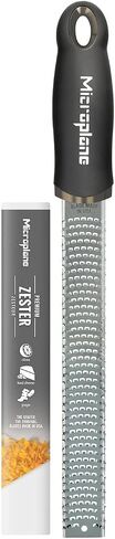 Microplane Premium Classic Series Zester Grater, 18/8, Black - Lemon Zester & Cheese Grater & Vegetable Grater - Citrus, Parmesan Cheese, Garlic, Ginger, Nutmeg, Chocolate - Stainless Steel Grater in Saudi Arabia