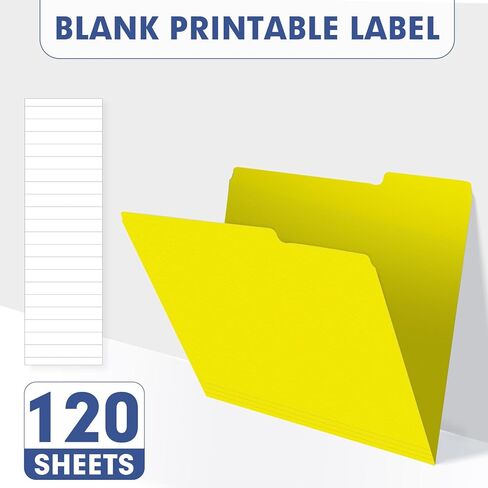 File Folder, PANDRI 120 Pack File Folder, 1/3 Cut Tab, Letter Size, Filing Folder for Office School Business,Manila in Saudi Arabia