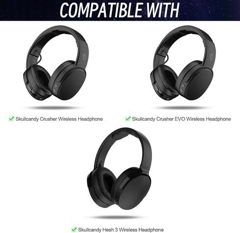 وسادات استبدال لاسلكية من Crusher Evo/Crusher، جل تبريد Hesh 3/Hesh ANC، وسادات أذن تعمل على ترقية أجزاء أغطية الأذن المتوافقة مع Skullcandy Crusher ANC/Crusher Evo/Crusher 360، Hesh 3/Hesh Evo Headph in Kuwait