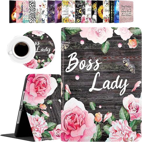 Case for iPad 10.2 8th Gen 2020 / 7th Gen 2019 / iPad Air 10.5 inch 2019 / iPad Pro 10.5, Durable Shockproof Protective Cover for iPad 8th / 7th with Coasters Set Flame Soccer in Saudi Arabia