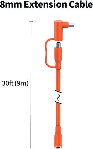 Tonton 14AWG 8 مم كابل تمديد لمولدات الطاقة الشمسية 10FT 3M، DC7909 سلك كابل لوحة شمسية أنثى إلى ذكر مع محول طاقة DC8020 زاوية قائمة لمحطة الطاقة المحمولة GZ Yeti، Aker، Jackery in Kuwait