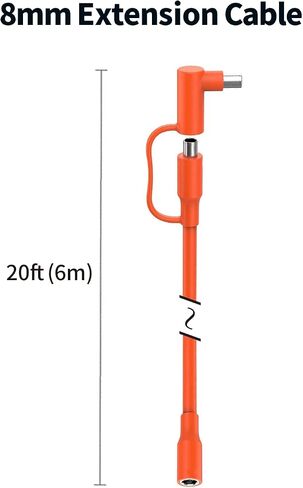 Tonton 14AWG 8 مم كابل تمديد لمولدات الطاقة الشمسية 10FT 3M، DC7909 سلك كابل لوحة شمسية أنثى إلى ذكر مع محول طاقة DC8020 زاوية قائمة لمحطة الطاقة المحمولة GZ Yeti، Aker، Jackery in Kuwait