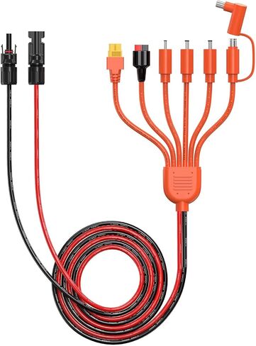 Tonton 14AWG 8 مم كابل تمديد لمولدات الطاقة الشمسية 10FT 3M، DC7909 سلك كابل لوحة شمسية أنثى إلى ذكر مع محول طاقة DC8020 زاوية قائمة لمحطة الطاقة المحمولة GZ Yeti، Aker، Jackery in Kuwait