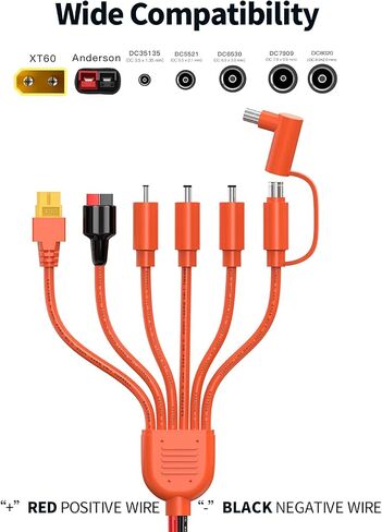 Tonton 14AWG 8 مم كابل تمديد لمولدات الطاقة الشمسية 10FT 3M، DC7909 سلك كابل لوحة شمسية أنثى إلى ذكر مع محول طاقة DC8020 زاوية قائمة لمحطة الطاقة المحمولة GZ Yeti، Aker، Jackery in Kuwait