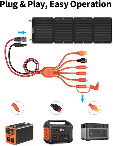 Tonton 14AWG 8 مم كابل تمديد لمولدات الطاقة الشمسية 10FT 3M، DC7909 سلك كابل لوحة شمسية أنثى إلى ذكر مع محول طاقة DC8020 زاوية قائمة لمحطة الطاقة المحمولة GZ Yeti، Aker، Jackery in Kuwait