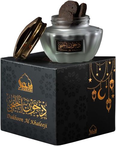 دخون الخليج عود بخور من دخاني | بخور عربي أصيل | برطمان 40 جم | صناعة يدوية، فاخرة | مزيج شرقي حار | مثالية لسلال هدايا الصلاة ورمضان والعيد in Saudi Arabia