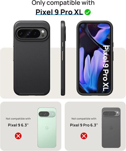 Vihibii for Google Pixel 9 Pro XL Case with [2X Screen Protector], Non-Slip Texture, Shockproof Silicone Inner Case & Rugged Outer Cover [Double Layer Protection] Phone Case for Pixel 9 Pro XL, Green in Kuwait