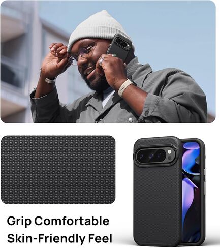 Vihibii for Google Pixel 9 Pro XL Case with [2X Screen Protector], Non-Slip Texture, Shockproof Silicone Inner Case & Rugged Outer Cover [Double Layer Protection] Phone Case for Pixel 9 Pro XL, Green in Kuwait