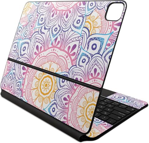 Glossy Glitter Skin Compatible with Apple Magic Keyboard for iPad Air 13-inch (M2) 2024 - Watercolor Blue - Premium 3M Vinyl Protective Decal Cover - Easy to Apply | Crafted in The USA by MightySkins in Saudi Arabia