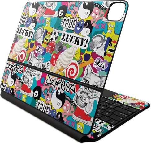 Skin Compatible with Apple Magic Keyboard for iPad Air 13-inch (M2) 2024 - Sticker Bomb - Premium 3M Vinyl Protective Wrap Decal Cover - Easy to Apply | Crafted in The USA by MightySkins in Saudi Arabia