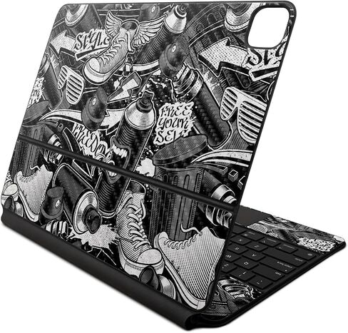 Skin Compatible with Apple Magic Keyboard for iPad Air 13-inch (M2) 2024 - Sticker Bomb - Premium 3M Vinyl Protective Wrap Decal Cover - Easy to Apply | Crafted in The USA by MightySkins in Saudi Arabia