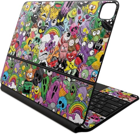 Skin Compatible with Apple Magic Keyboard for iPad Air 13-inch (M2) 2024 - Sticker Bomb - Premium 3M Vinyl Protective Wrap Decal Cover - Easy to Apply | Crafted in The USA by MightySkins in Saudi Arabia