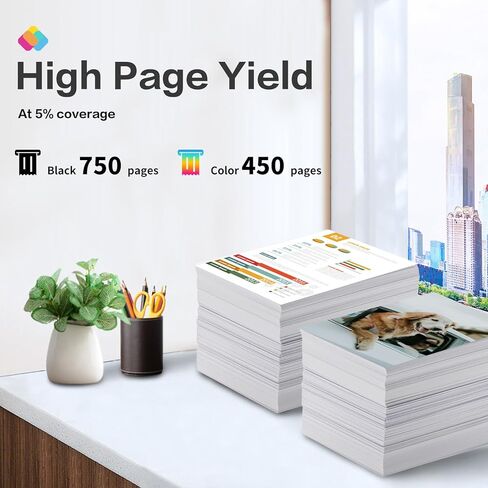 استبدال خرطوشة الحبر المعاد تصنيعها لطابعة HP Ink 63 63XL HP63XL لـ HP Officejet 3830 4650 5255 5258 5200 4652 4655 Envy 4520 4512 DeskJet 2130 2132 (2 أسود، 1 ثلاثي الألوان) in Kuwait