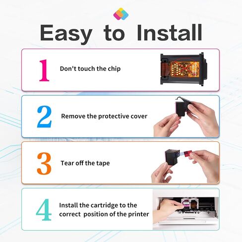 استبدال خرطوشة الحبر المعاد تصنيعها لطابعة HP Ink 63 63XL HP63XL لـ HP Officejet 3830 4650 5255 5258 5200 4652 4655 Envy 4520 4512 DeskJet 2130 2132 (2 أسود، 1 ثلاثي الألوان) in Kuwait