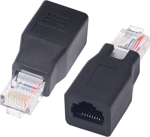 موصل تمديد شبكة RJ45، محول موسع شبكة RJ45 ذكر إلى أنثى Cat 5 LAN Ethernet، YOUCHENG لأجهزة الكمبيوتر والمفاتيح وأجهزة التوجيه (عبوة من قطعتين) in Saudi Arabia