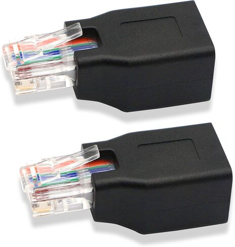 موصل تمديد شبكة RJ45، محول موسع شبكة RJ45 ذكر إلى أنثى Cat 5 LAN Ethernet، YOUCHENG لأجهزة الكمبيوتر والمفاتيح وأجهزة التوجيه (عبوة من قطعتين) in Saudi Arabia