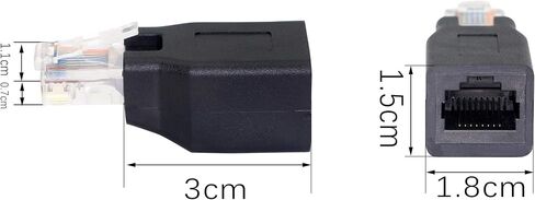 موصل تمديد شبكة RJ45، محول موسع شبكة RJ45 ذكر إلى أنثى Cat 5 LAN Ethernet، YOUCHENG لأجهزة الكمبيوتر والمفاتيح وأجهزة التوجيه (عبوة من قطعتين) in Saudi Arabia