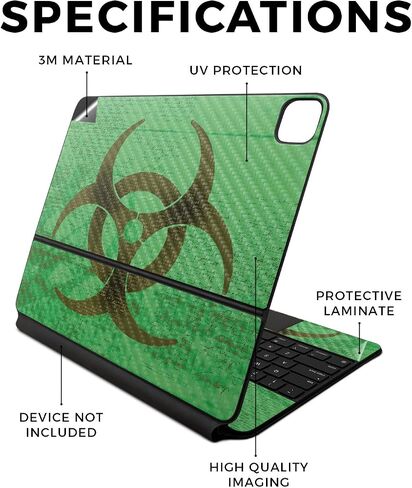 Carbon Fiber Skin Compatible with Apple Magic Keyboard for iPad Air 13-inch (M2) 2024 - Vintage Polaroid - Premium 3M Vinyl Protective Decal Cover - Easy to Apply | Crafted in The USA by MightySkins in Saudi Arabia