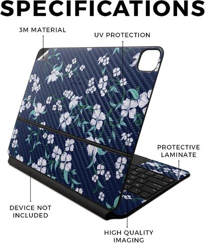 Carbon Fiber Skin Compatible with Apple Magic Keyboard for iPad Air 13-inch (M2) 2024 - Vintage Polaroid - Premium 3M Vinyl Protective Decal Cover - Easy to Apply | Crafted in The USA by MightySkins in Saudi Arabia