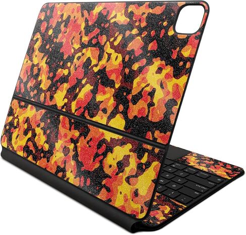 Glossy Glitter Skin Compatible With Apple Magic Keyboard for iPad Air 13-inch (M2) 2024 - Warm Modern Camo - Premium 3M Vinyl Protective Decal Cover - Easy To Apply | Crafted in the USA by MightySkins in Kuwait