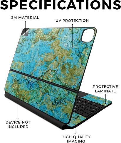 Glossy Glitter Skin Compatible With Apple Magic Keyboard for iPad Air 13-inch (M2) 2024 - Warm Modern Camo - Premium 3M Vinyl Protective Decal Cover - Easy To Apply | Crafted in the USA by MightySkins in Kuwait