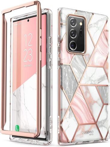 i-Blason Cosmo Series Case Designed for Galaxy Note 20 Ultra 5G (2020 Release), Protective Bumper Marble Design Without Built-in Screen Protector (Marble) in Saudi Arabia