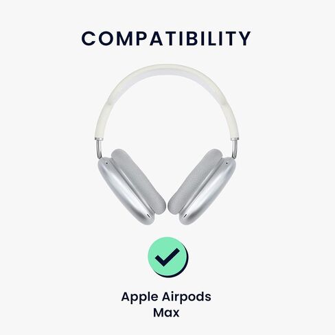 kwmobile Headband Cover Compatible with Apple Airpods Max - Headphones Cover Protector Silicone - Black in Saudi Arabia