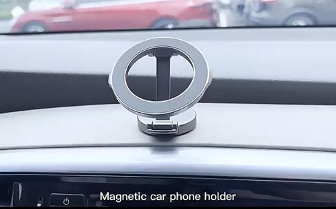 Fits MagSafe Car Mount, Hands Free Strong Magnetic Phone Holder for Car, Compatible with iPhone 15 14 13 12 Pro Max Plus, Magsafe Case and Other Smartphones Use with Iron Ring, (Silver) in Saudi Arabia
