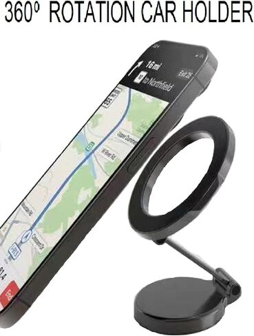 Fits MagSafe Car Mount, Hands Free Strong Magnetic Phone Holder for Car, Compatible with iPhone 15 14 13 12 Pro Max Plus, Magsafe Case and Other Smartphones Use with Iron Ring, (Silver) in Saudi Arabia