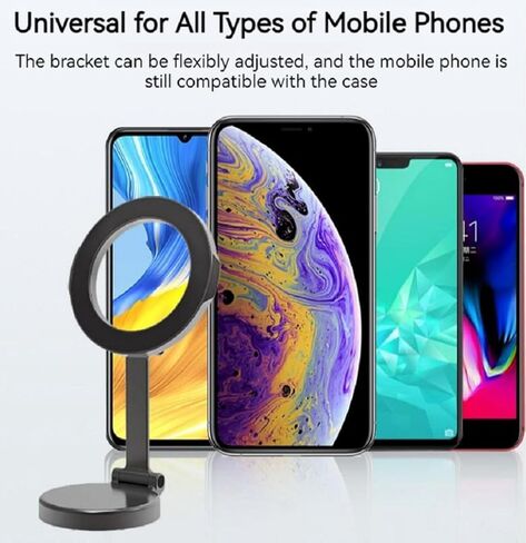 Fits MagSafe Car Mount, Hands Free Strong Magnetic Phone Holder for Car, Compatible with iPhone 15 14 13 12 Pro Max Plus, Magsafe Case and Other Smartphones Use with Iron Ring, (Silver) in Saudi Arabia