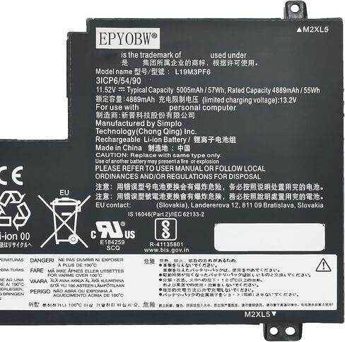 L19M3PF6 L19L3PF2 Laptop Battery 57Wh 3-Cell Compatible with Lenovo IdeaPad 5-15IIL05 5-15ARE05 5-15ITL05 5-15ALC05 5-15IAL7 5-15ABA7 Series L19C3PF5 in Saudi Arabia