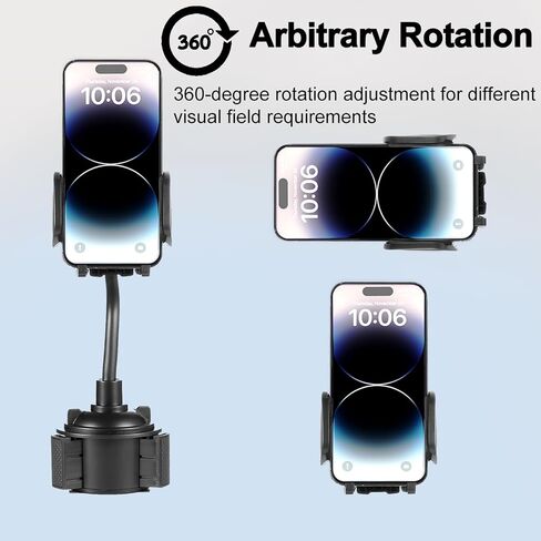 Cup Holder Phone Mount for Car, Universal [No Shaking] Car Cup Holder Phone Mount for Car Truck Fit for iPhone, Samsung & All Cell Phones in Saudi Arabia