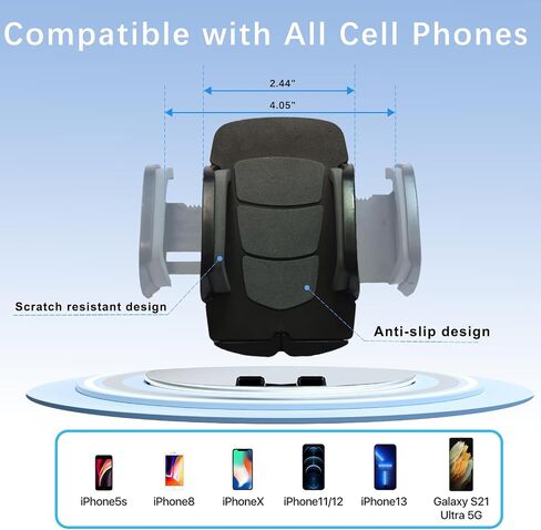 Cup Holder Phone Mount for Car, Universal [No Shaking] Car Cup Holder Phone Mount for Car Truck Fit for iPhone, Samsung & All Cell Phones in Saudi Arabia