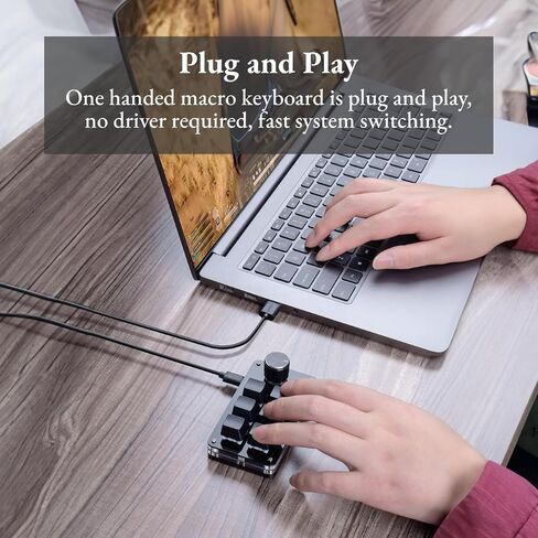 لوحة مفاتيح USB صغيرة، مقابض مخصصة باللون الأحمر، لوحة مفاتيح ماكرو، توصيل وتشغيل مريح للكمبيوتر المكتبي، تحسين كفاءة العمل (4 مفاتيح)، Genericud8vg19rh5-12 in Saudi Arabia