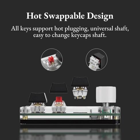 لوحة مفاتيح USB صغيرة، مقابض مخصصة باللون الأحمر، لوحة مفاتيح ماكرو، توصيل وتشغيل مريح للكمبيوتر المكتبي، تحسين كفاءة العمل (4 مفاتيح)، Genericud8vg19rh5-12 in Saudi Arabia