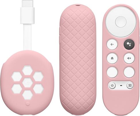 مجموعة غطاء جهاز التحكم عن بعد kwmobile متوافقة مع Google Chromecast 2020 4K (ليس للجيل الجديد) - مجموعة من قطعتين لجهاز التحكم عن بعد وجهاز - أبيض/أبيض in Saudi Arabia