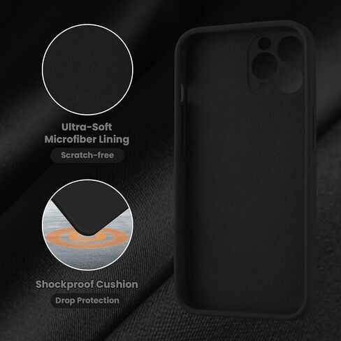 Cordking Designed for iPhone 13 Pro Case, Silicone Full Cover [Enhanced Camera Protection] Shockproof Protective Phone Case with [Soft Anti-Scratch Microfiber Lining], 6.1 inch, Plum in Saudi Arabia
