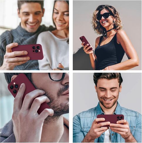 Cordking Designed for iPhone 13 Pro Case, Silicone Full Cover [Enhanced Camera Protection] Shockproof Protective Phone Case with [Soft Anti-Scratch Microfiber Lining], 6.1 inch, Plum in Saudi Arabia