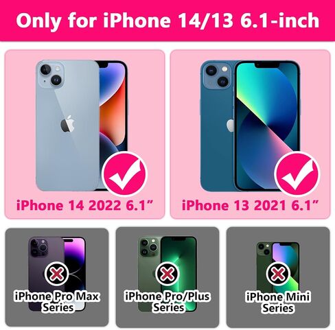 حافظة Grifobes لهاتف iPhone 14 2022 / iPhone 13 2021 (6.1 بوصة)، غطاء مطاطي من السيليكون السميك 3 في 1 شديد التحمل مقاوم للصدمات لهاتف i Phone 6.1 بوصة للأطفال والأولاد والرجال (أحمر + أزرق) in Saudi Arabia