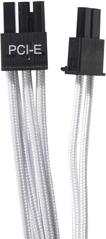 كابل PCIE للموسمي، 65 سم ذكر إلى ذكر PSU 8 Pin إلى 6+2 Pin GPU كابل طاقة للتركيز الموسمي Prime Modular Power Supply (25 بوصة) (18AWG أبيض) in Kuwait