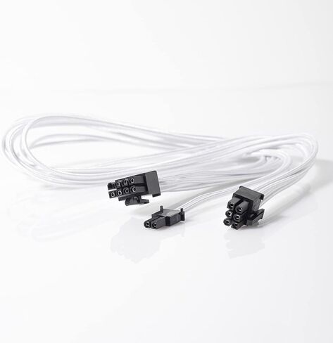كابل PCIE للموسمي، 65 سم ذكر إلى ذكر PSU 8 Pin إلى 6+2 Pin GPU كابل طاقة للتركيز الموسمي Prime Modular Power Supply (25 بوصة) (18AWG أبيض) in Kuwait