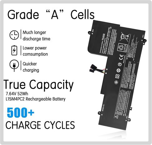 L15M4PC2 L15L4PC2 Replacement Yoga Battery for Ideapad Yoga 710 15 710-15IKB 710-15ISK 710 14 710-14IKB 710-14ISK 710-14ISK-IFI Series Notebook 5B10K90778 5B10K90802 7.6V 53Wh Laptop in Saudi Arabia