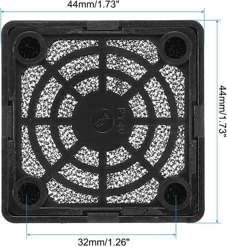 PATIKIL 54mm Computer Fan Filter Grill with Screws, 5 Pack ABS Resin Frame Ventilator Grill Protector Mesh Dustproof Case Cover for Computer, Fan, Black in Saudi Arabia