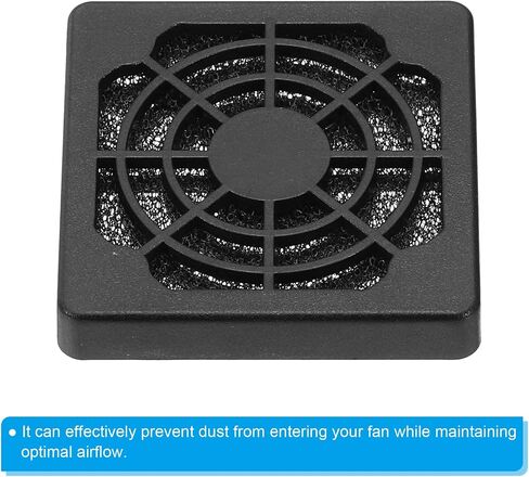 PATIKIL 54mm Computer Fan Filter Grill with Screws, 5 Pack ABS Resin Frame Ventilator Grill Protector Mesh Dustproof Case Cover for Computer, Fan, Black in Saudi Arabia